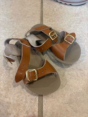 Salt Water Sandals by Hoy Tan Leather Buckle Sandals